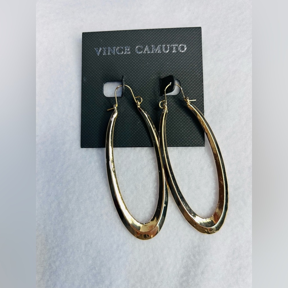 Vince Camuto Gold-Tone Oval Hoop Earrings